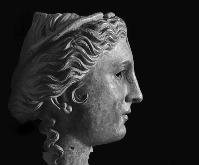 Bronze head from a cult statue of Anahita, shown in the guise of Aphrodite